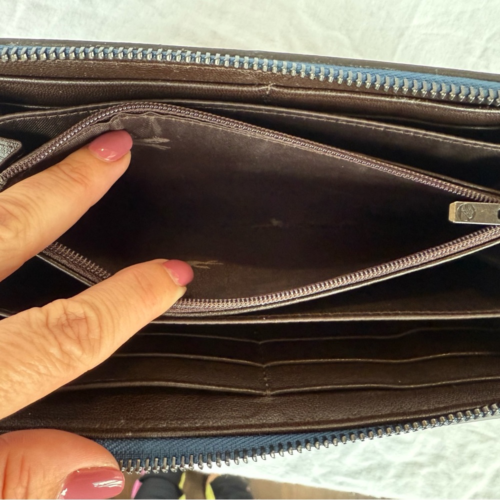 LONGCHAMP 
Ladies Zip-around Wallet in Blue - Picture 4 of 6